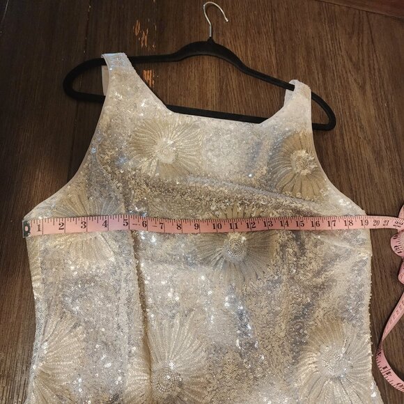 Elliatt Caledonia Sequin Mini Shift Dress NWOT Silver XXL - Picture 5 of 9